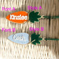 Personalized Carrot Name Basket Tags, Easter Bunny Gift Tag, Custom Name Easter Tag, Kids Easter Basket Gift Ideas, Carrot Easter Decor