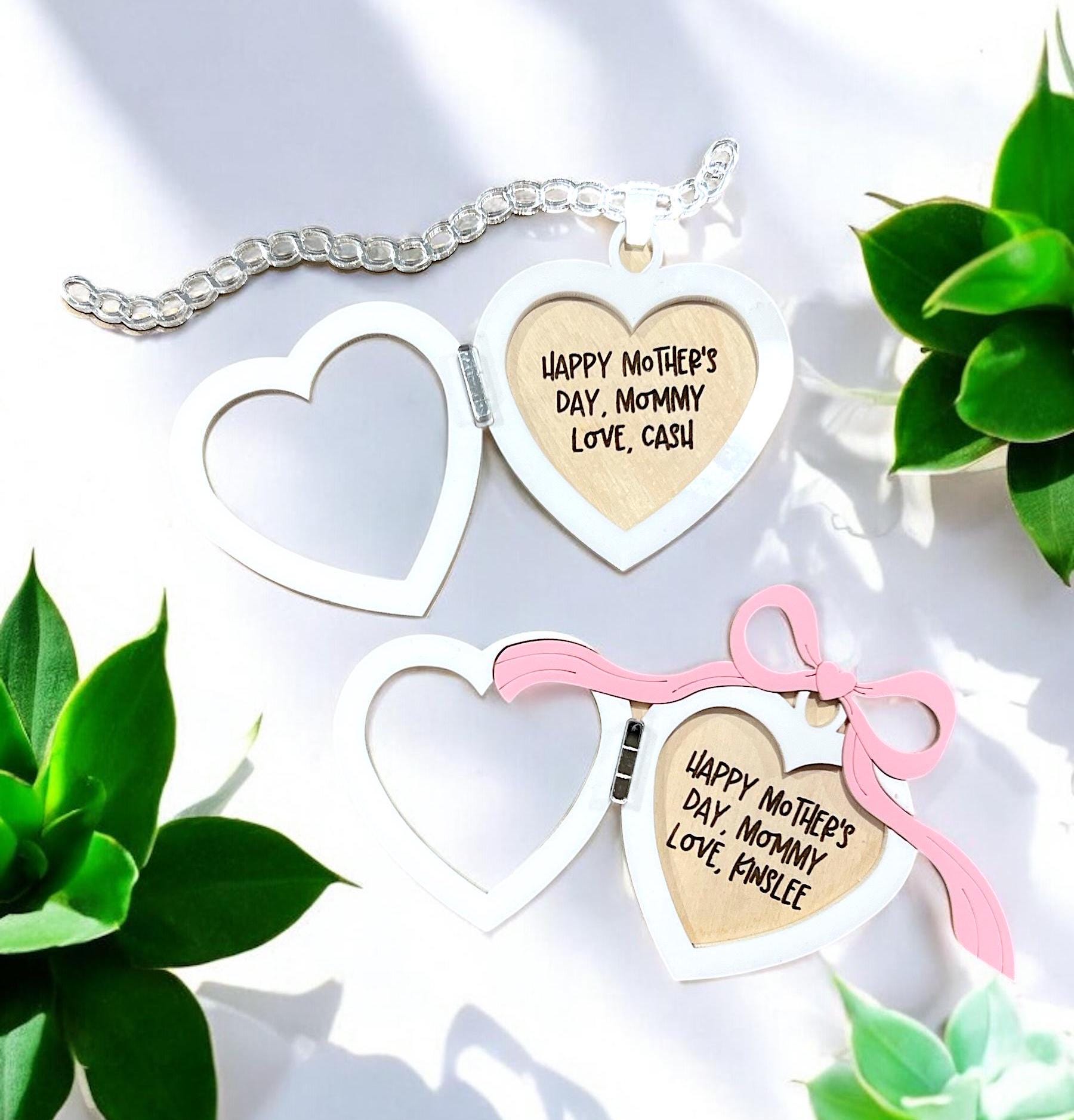 Mother's Day Picture Heart Locket, Fridge Magnet Gift, Custom Heart Locket,Gift for Mom,Gift For Grandma,Custom Mother's Day Necklace Locket