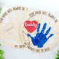 Personalized Handprint Sign, Father's Day Gift, Mother's Day Gift, DIY Handprint sign, Grandparents Gift, Handprint Keepsake, Nursery Decor