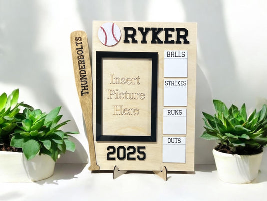 Personalized Baseball/Softball Frame, Custom Baseball/Softball Frame, Sports Frame, Baseball Gifts, Softball Gift, Sports Frame Decor