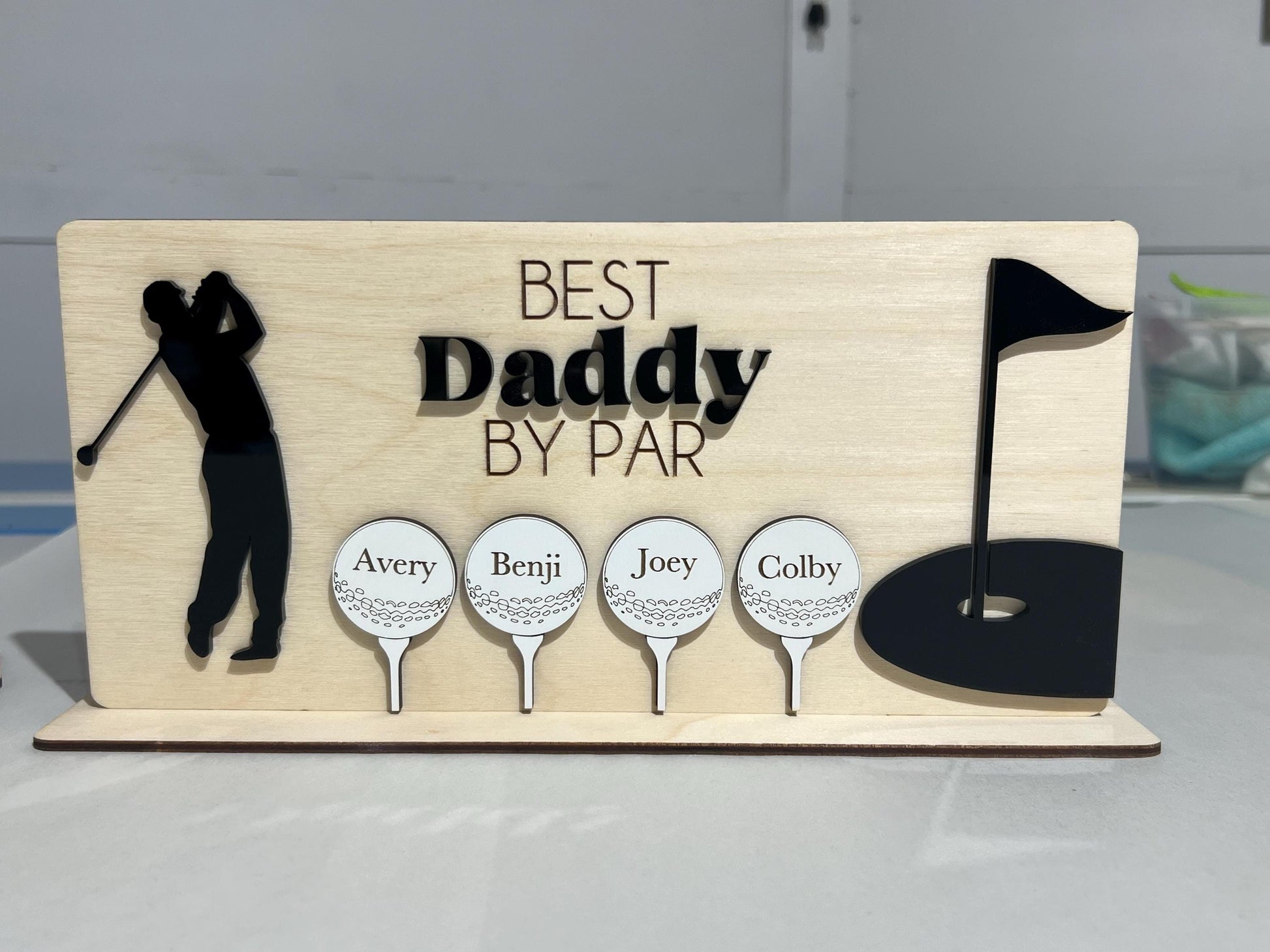 Personalized Golf Sign for Father's Day, Gift for Him, Gift for Grandparent, Sports Sign, Father's Day 2025, Wooden Golf Sign, Par Sign
