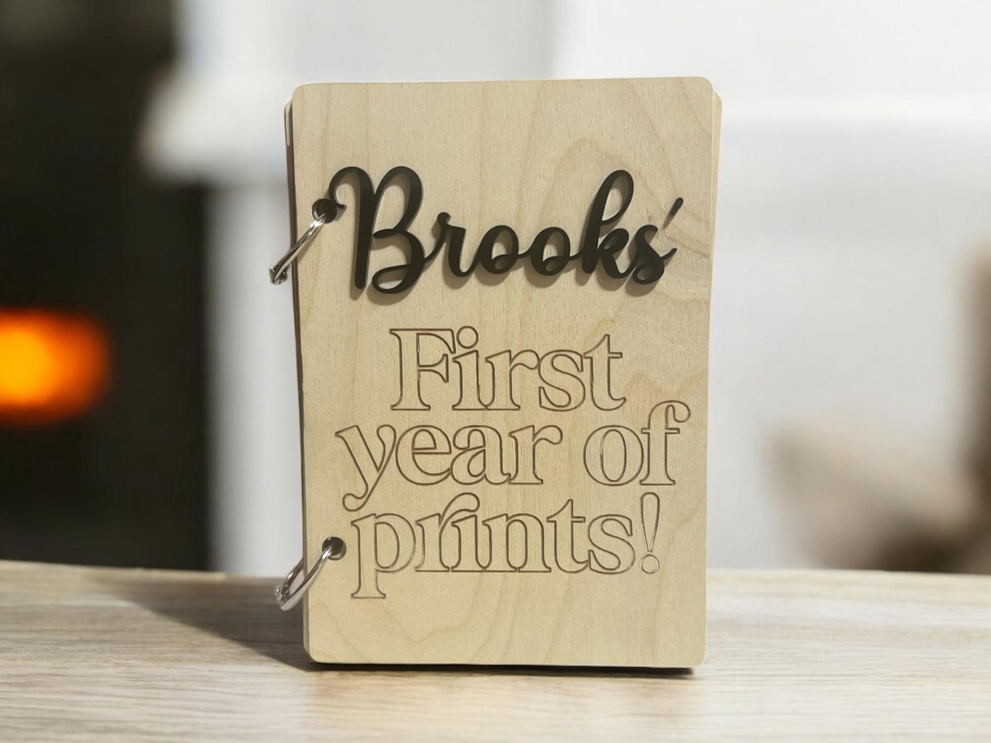 Personalized Year of Handprint/Footprint/Fingerprints Book, Baby Shower Gift, Baby Book, First Christmas Gift, Memory/Keepsake Book, New Mom