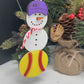 Personalized Softball Snowman Ornament, Gift for Coach, Softball Gift, Softball Ornament, Christmas Tree Decor, Snowman Ornament, Coach/kids