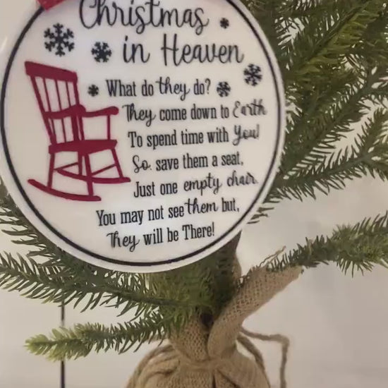 Christmas in Heaven Ornament, Grief Ornament, Loss Ornament, In Memory Of, Always in our hearts ornament, Christmas Tree Decor,2022 Ornament