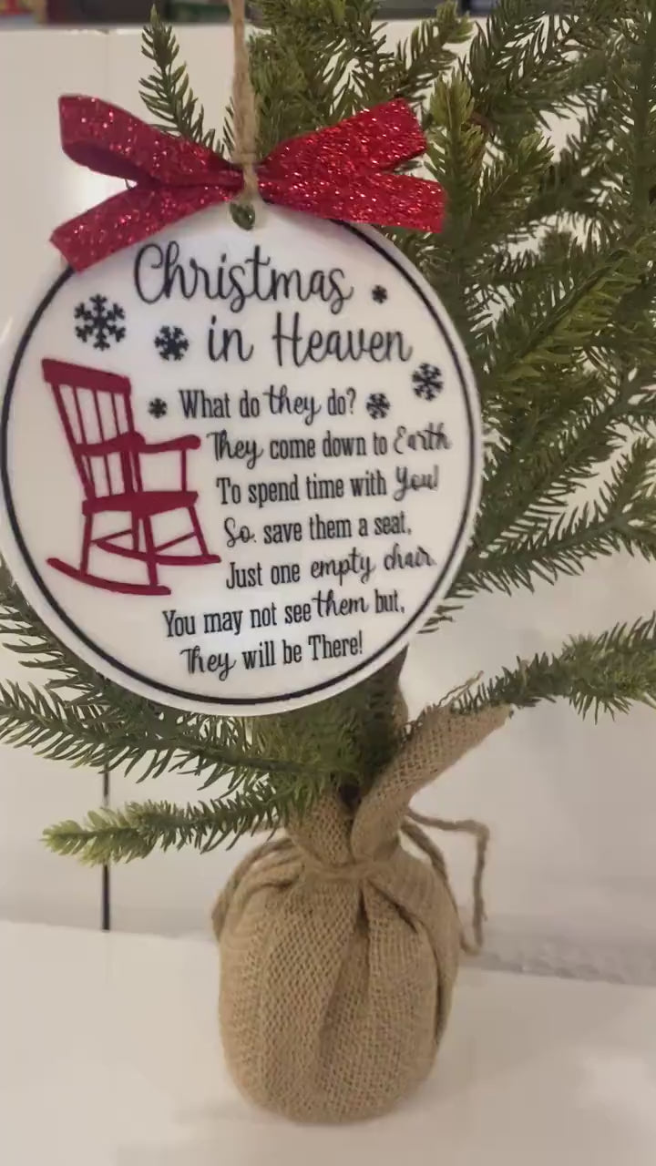 Christmas in Heaven Ornament, Grief Ornament, Loss Ornament, In Memory Of, Always in our hearts ornament, Christmas Tree Decor,2022 Ornament