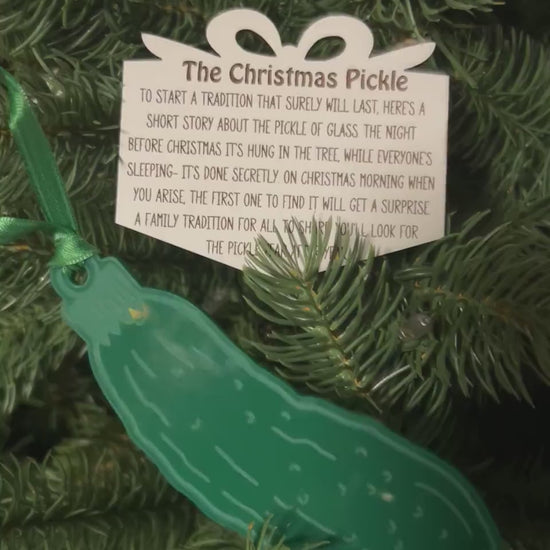 The Christmas Tree Pickle Ornament, German Tradition, Pickle Ornament, Christmas Ornament Game, Christmas Tree Game, Pickle Ornament Game