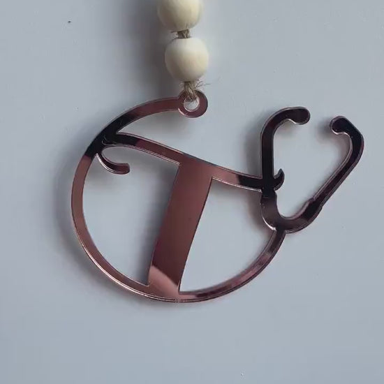 Rear View Mirror Charm, Medical Mirror Charm for Nurse, Gift for Her, Car Accessories, Gift for Nurser, Stethoscope Gift Ideas, Medical gift