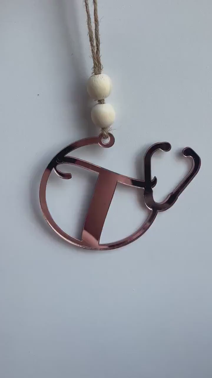 Rear View Mirror Charm, Medical Mirror Charm for Nurse, Gift for Her, Car Accessories, Gift for Nurser, Stethoscope Gift Ideas, Medical gift