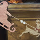 Santa sleigh garland, Reindeer garland, Christmas Mantel Decor, Holiday wood garland, Santa reindeer garland, Farmhouse Christmas decor