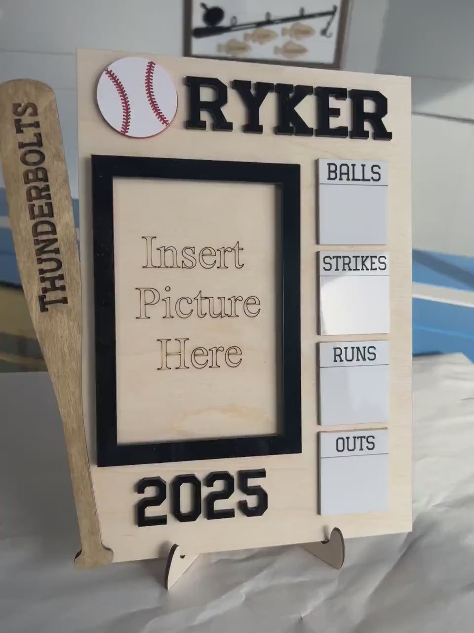Personalized Baseball/Softball Frame, Custom Baseball/Softball Frame, Sports Frame, Baseball Gifts, Softball Gift, Sports Frame Decor