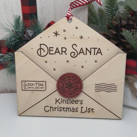 3d Personalized Santa Letter Holder, Santa Letter Name Holder, Santa Letter Holder, Letter to Santa Envelope, Dear Santa Letter Ornament