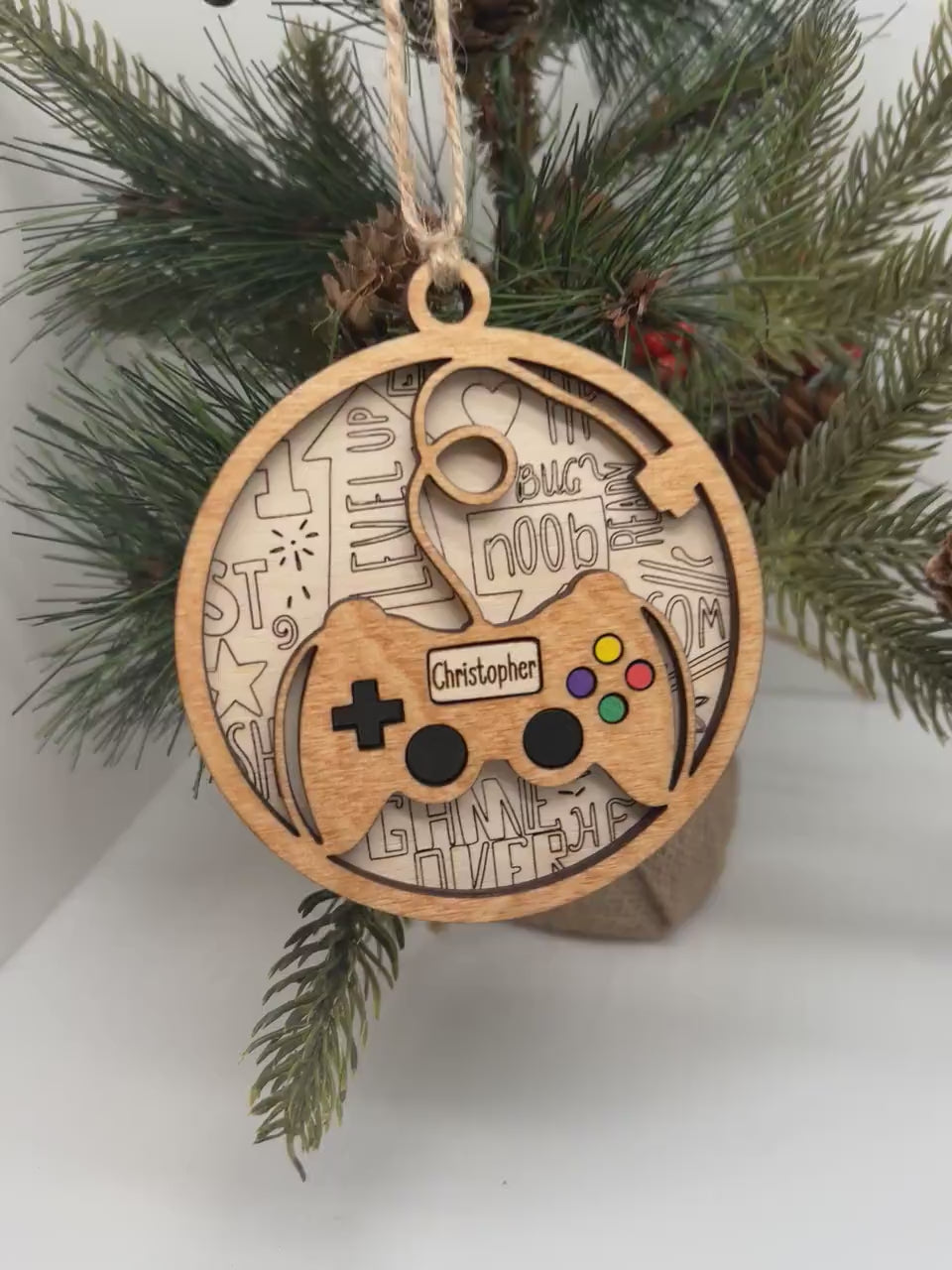 Personalized Game Controller Ornament, Gamer Gift, Gift for Gamer, Controller Ornament, Gift for son, Gift for him, Gift for her,Custom Gift