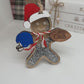 Personalized Football Gingerbread Man Ornament, Sports Christmas Ornament Tree Decor, Gift for Son/Daughter/Coach, Football Ornament/Gift
