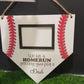 Personalized Baseball Frame, Fathers Day 2025, Hanging Baseball Frame, Gift for Him, Gift for Grandparent, Coach Gift, Sports Frame, HomeRun