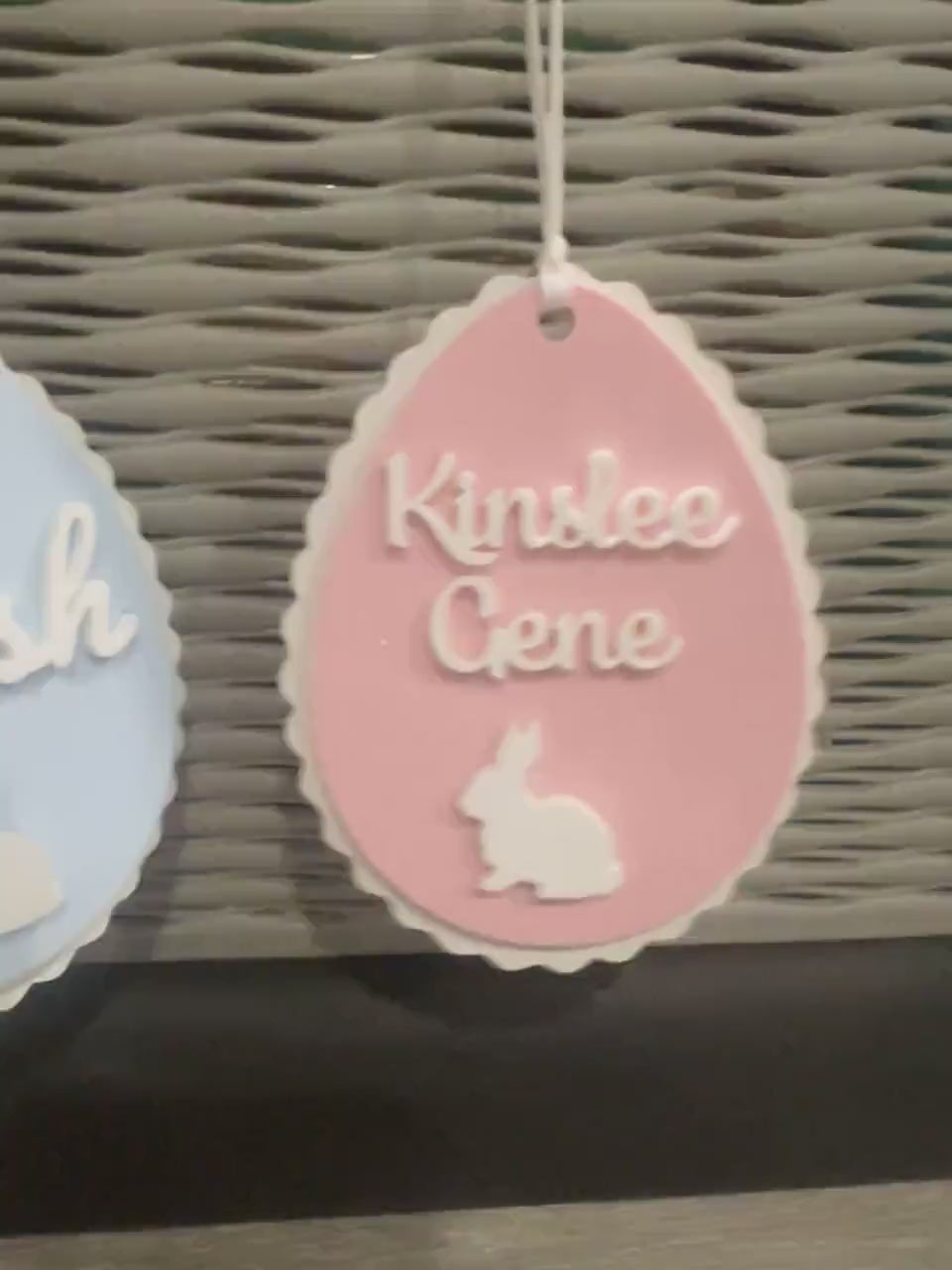 Custom Scalloped Egg Basket Tag, Easter Bunny Gift Tag, Name Easter Tag, Kids Easter Basket Ideas, Gift for Her, Gift for Him, Easter 2025