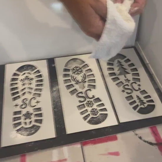 Santa Footprints, Santa Boot Stencils, Night Before Christmas Ideas, New Traditional Christmas Ideas, Activities for Children, New Baby Idea