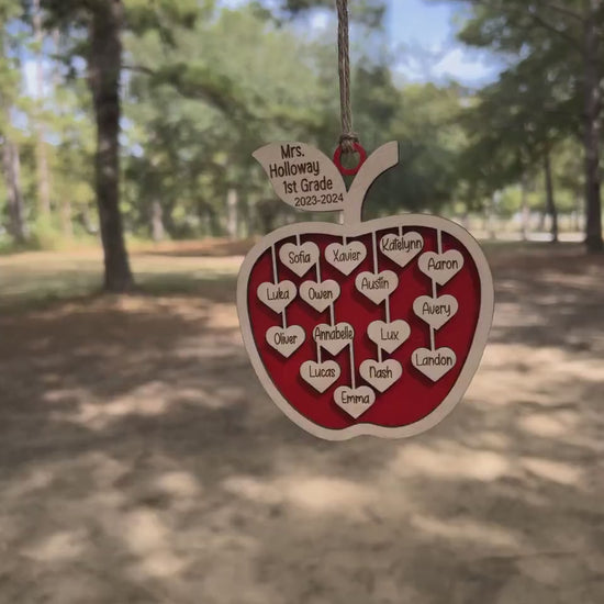 Teacher Appreciation Gift, Ornament for Teacher, Gift from Students,Teacher Christmas Gift, Class List, Unique/End of Year Teacher Gift