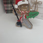 Personalized Gingerbread Fishing Ornament, Gift for her/him, Fisherman Gift, Christmas Ornament for Kids, Shaker Ornament, Sports Ornament