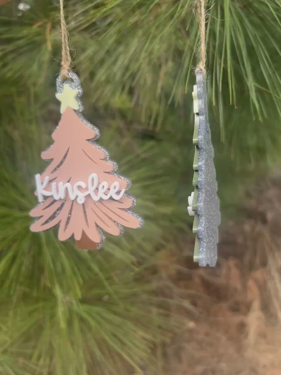 Personalized Christmas Tree Ornament, Name Ornament, Family Ornament, Name Ornament, 2024 Christmas ornament, Keepsake Ornament,Initial Gift