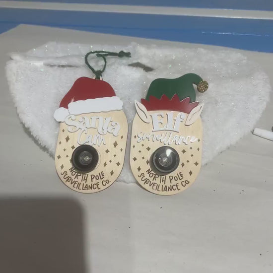 Custom Elf Surveillance/Santa Magnet Cam, Christmas Elf/Santa Camera Ornament, Christmas Eve Activity, Personalized Christmas Cam Magnet