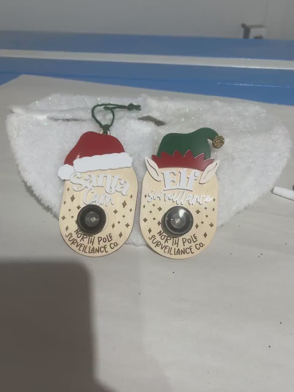 Custom Elf Surveillance/Santa Magnet Cam, Christmas Elf/Santa Camera Ornament, Christmas Eve Activity, Personalized Christmas Cam Magnet