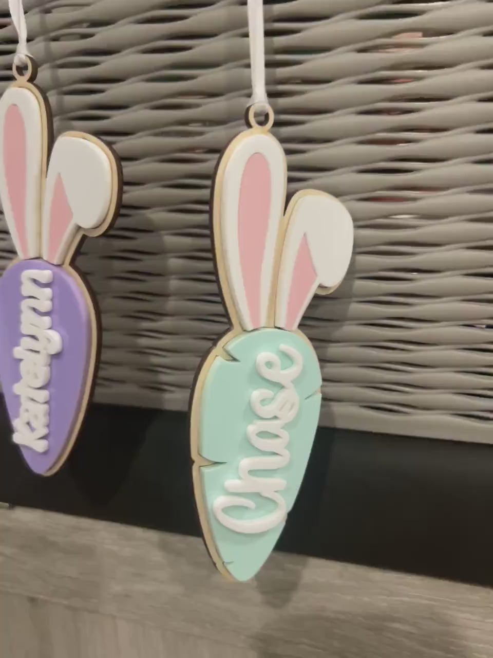 Personalized Easter Basket Gifts, Bunny Gift Tag, Initial Name Tag, Kids Easter Basket Gift Ideas, Easter for Kids, Spring Easter Decor