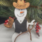 Personalized Cowboy/Cowgirl Snowman Ornament, Cowboy Ornament, Cowgirl Ornament, Snowman Ornament, Gift for Him, Gift for Her, Gift for Kids