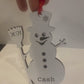 Personalized Snowman Height Ornament, Snowman Ornament, 2023 Ornament, Gift for kids, Custom Height Ornament, Ribbon Christmas Ornament kids